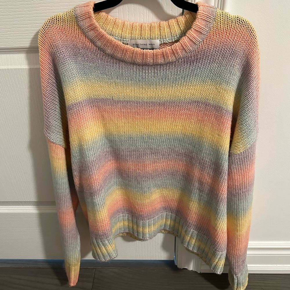 Something Navy Poppy Ombre Sweater